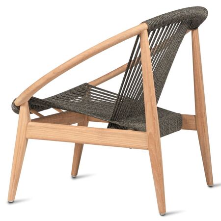 Vincent Sheppard Vincent Sheppard Frida Lounge Chair Anthrazit, Unbehandeltes Teakholz