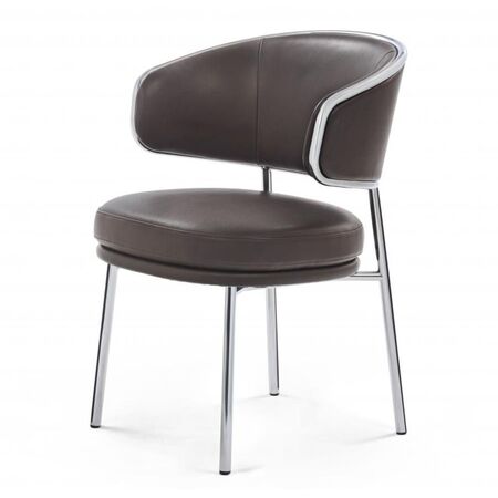 Classicon Aristo Sessel von Classicon  Classic Leder Chocolate, Chrom