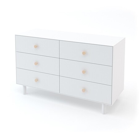 Oeuf 6 Drawer Dresser - Fawn - White