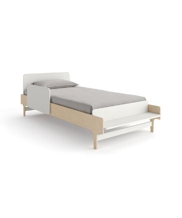 Oeuf River Twin Bed - White/Birch