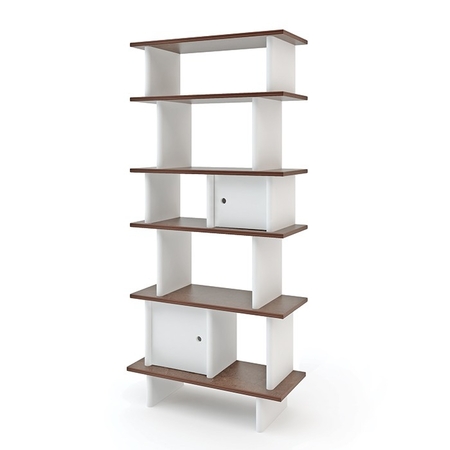 Oeuf Vertical Mini Library - White / Walnut