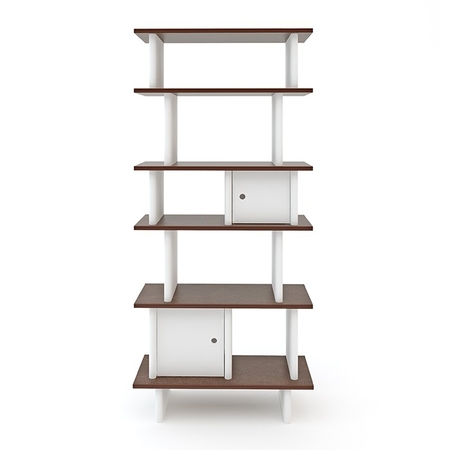 Oeuf Vertical Mini Library - White / Walnut