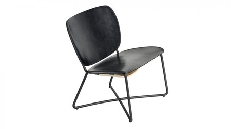 Functionals Miller Lounge Chair - Black Frame | Black Leather