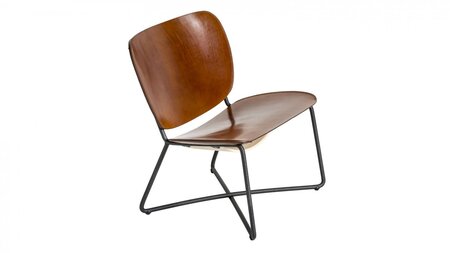 Functionals Miller Lounge Chair - Black Frame | Cognac Leather