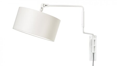 Functionals Swivel Wall Light - White Shade | White Frame