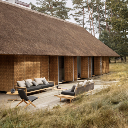 Carl Hansen & Søn Outdoor Sofamodul E500 Embrace von Carl Hansen & Søn Schwarz Panama Hollin