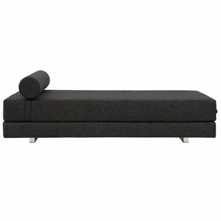 Softline Softline Lubi Schlafsofa mit Kaltschaummatratze Chrom, Schwarz-Braun 443 - Vision