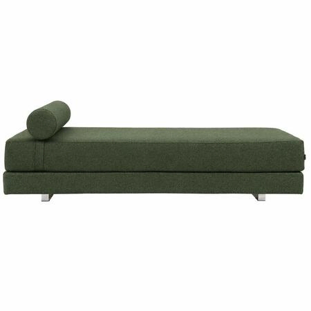 Softline Softline Lubi Schlafsofa mit Kaltschaummatratze Chrom, Dunkelgrün 528 - Vision