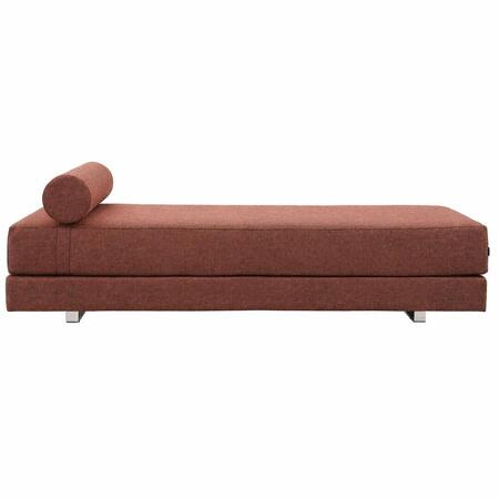 Softline Softline Lubi Schlafsofa mit Federkernmatratze Chrom, Altrosa 398 - Vision