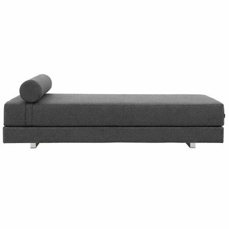 Softline Softline Lubi Schlafsofa mit Federkernmatratze Chrom, Grau 399 - Vision