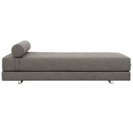 Softline Softline Lubi Schlafsofa mit Federkernmatratze Chrom, Grau-Braun 439 - Vision
