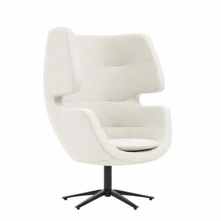 Softline Softline Moai Lounge Drehsessel Schwarz RAL9005, Off-White 100 - Hallingdal