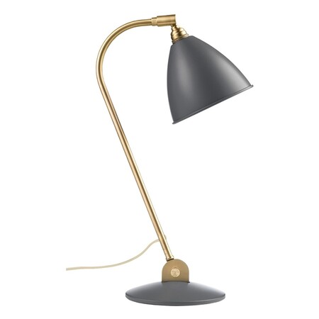Gubi Tischlampe 'Bestlite BL2' mit Messinggestell Grey Semi Matt