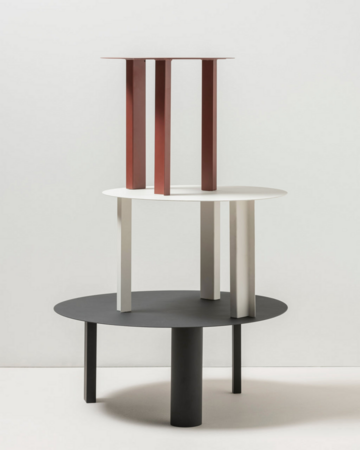 Serax Side Table S Red Tubes - Beistelltisch ⌀40cm x H 39cm