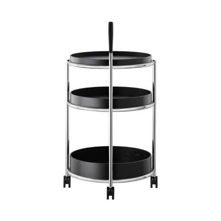 Tecta Tecta K6 Trolley Eiche Schwarz Lackiert, Stahlrohr Verchromt
