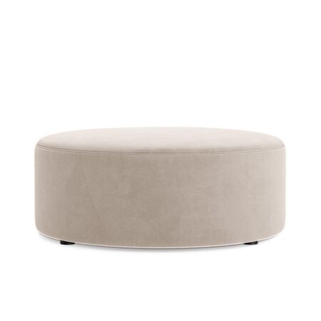 Micadoni MICADONI DIA Pouf Velvet - Beige,  Ø: 90 cm / H: 45 cm 
