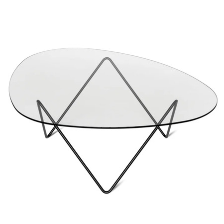 Gubi Coffee Table 'Pedrera' Black Semi Matt, Transparent