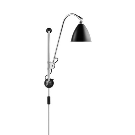 Gubi Wandleuchte 'Bestlite BL5' mit Chromgestell Black Semi Matt