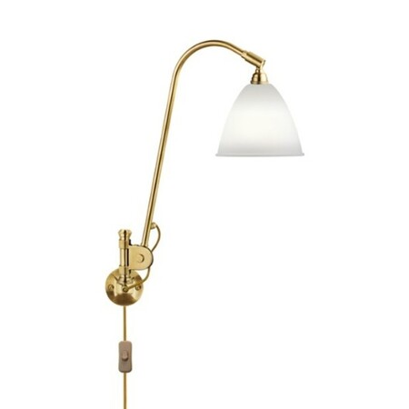 Gubi Wandleuchte 'Bestlite BL6' mit Messinggestell Bone China