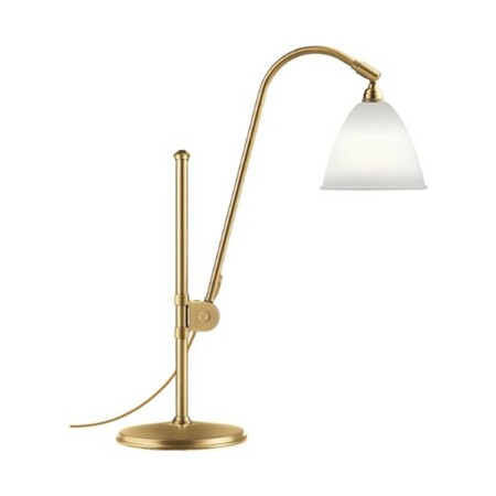 Gubi Tischlampe 'Bestlite' mit Messinggestell Bone China