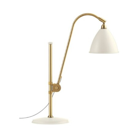 Gubi Tischlampe 'Bestlite' mit Messinggestell Soft White Semi Matt