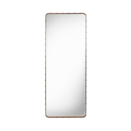 Gubi Recheckiger Spiegel 'Adnet' Tan, B: 70 cm / H: 180 cm	