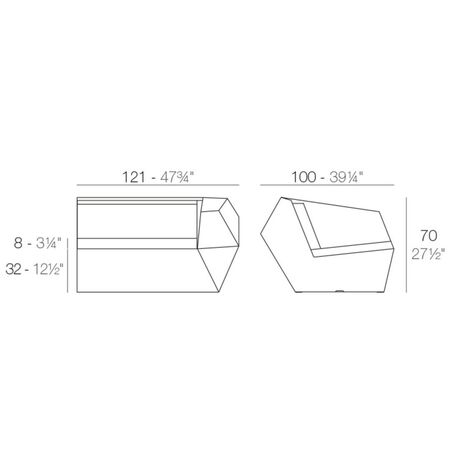Vondom Vondom Faz - Sofa Rechts 