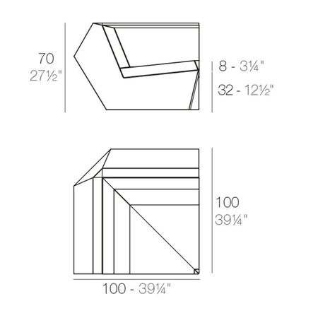 Vondom Vondom Faz - 90° Sofahecke