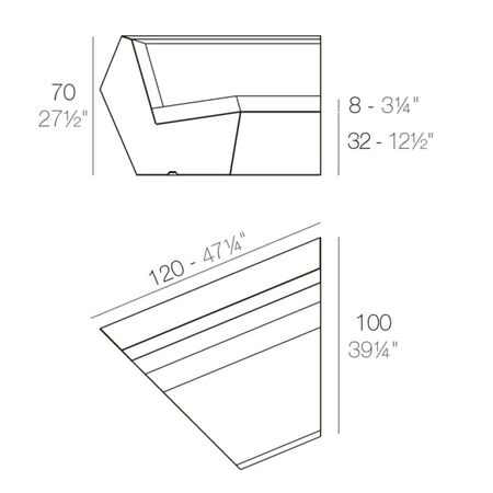 Vondom Vondom Faz - 45° Sofahecke