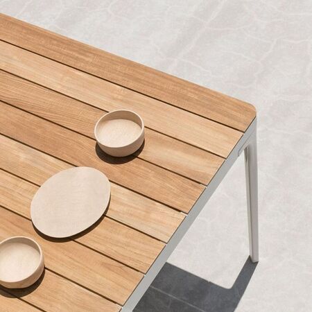 Ethimo Ethimo Play Square Dining Table Warmes Grau, L: 149 cm / B: 149 cm , Teakholz
