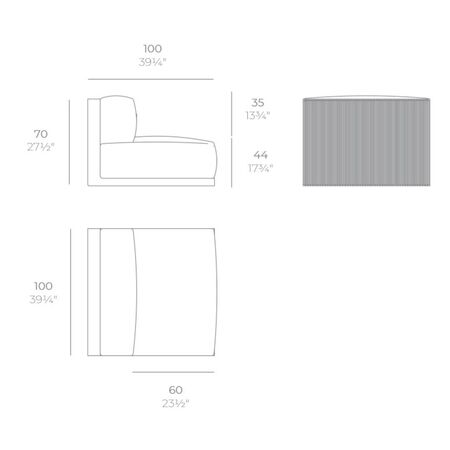 Vondom Vondom Gatsby Armless Section - Sofa 