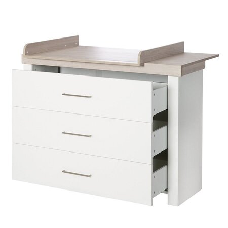 Wickelkommode Lucy Mit Wickelansatz 3 Soft-Close-Schubladen