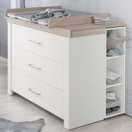 Wickelkommode Lucy Mit Wickelansatz 3 Soft-Close-Schubladen