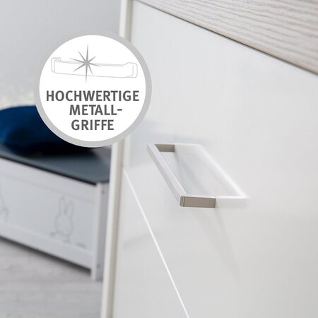 Wickelkommode Lucy Mit Wickelansatz 3 Soft-Close-Schubladen