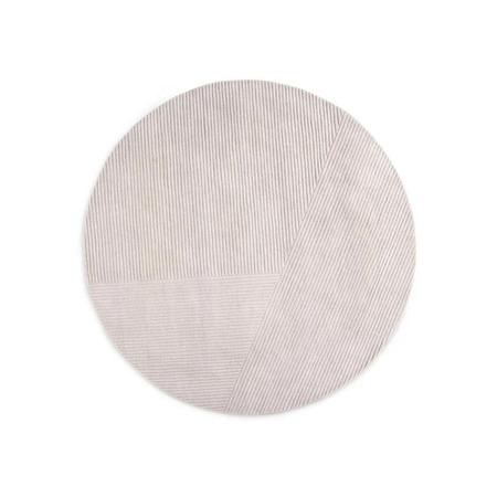 Northern Row Rug Circular Hellgrau