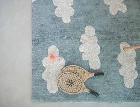Lorena Canals Clouds 120 x 160 cm - Vintage Blue