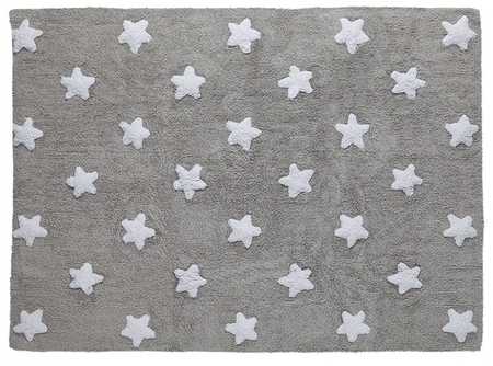 Lorena Canals Grey Stars White 120 x 160 cm