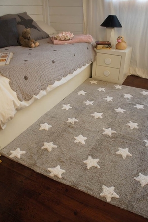 Lorena Canals Grey Stars White 120 x 160 cm