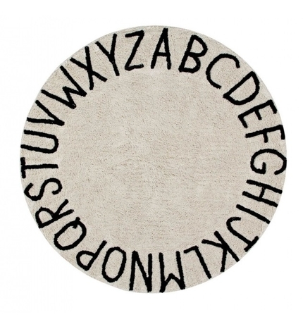 Lorena Canals Round ABC Ø 150 cm - Natural - Black
