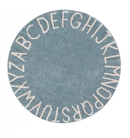 Lorena Canals Round ABC Ø 150 cm - Vintage Blue - Natural