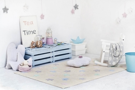 Lorena Canals Tricolor Stars 120 x 160 cm