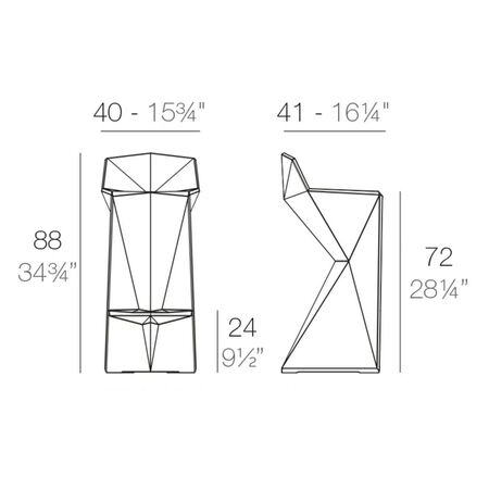 Vondom Vondom Vertex - Bar Stool White, Basic -1