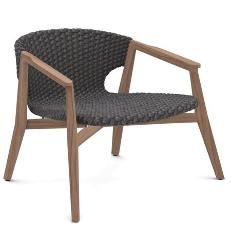 Ethimo Lounge Sessel von Ethimo Teakholz, Seil - Lavagrau