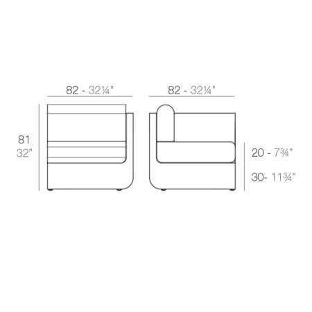 Vondom Vondom Ulm -  Sectional Sofa Left 