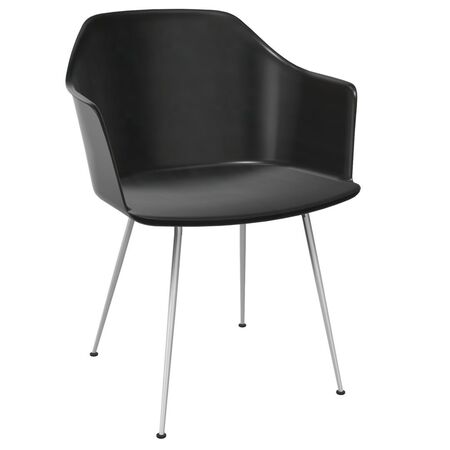 &Tradition Esszimmerstuhl Rely HW33 von &Tradition Schwarz, Chrome