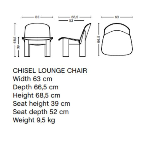 HAY Chisel Lounge Chair Front Upholstery