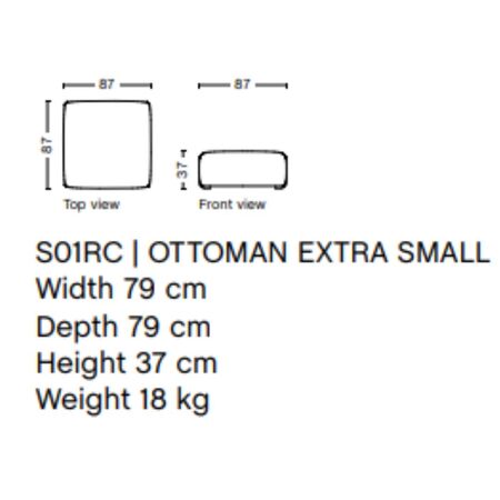 Ottoman Mags Soft Removable Cover von Hay
