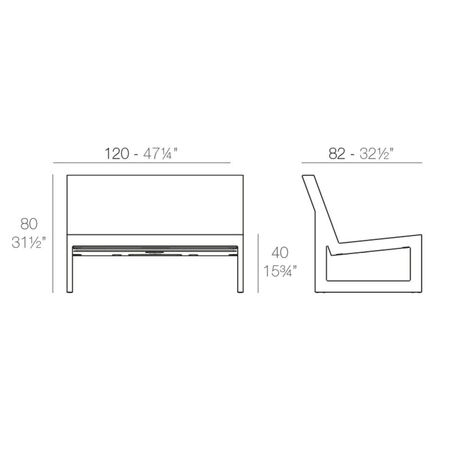 Vondom Vondom Frame - Sectional Sofa Armless