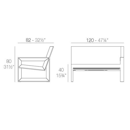 Vondom Vondom Frame - Sectional Sofa Right 