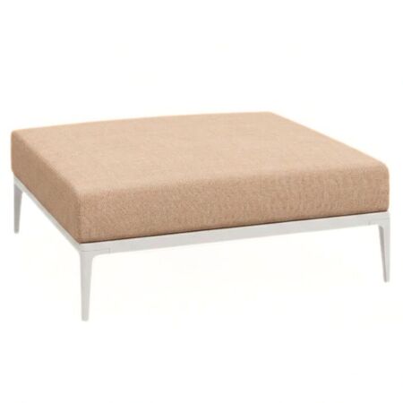 Gloster Gloster Grid Ottoman - Hocker Bone, Ground Sand